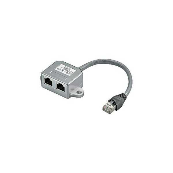 NETZWERKADAPTER-1RJ45STECKER-2RJ45BUCHSE