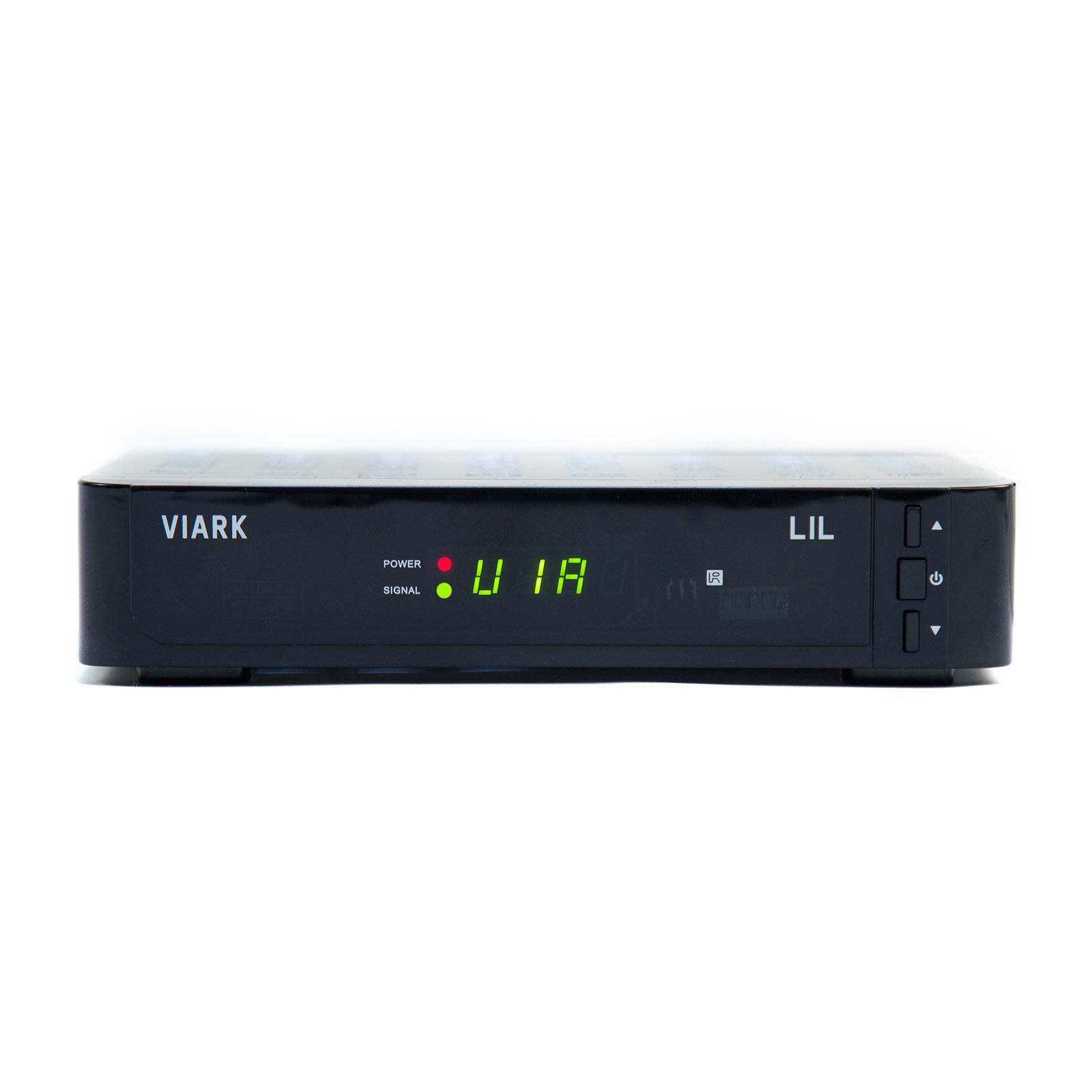 Viark Sat 4K UHD H.265 2160p DVB-S2X MS Receiver LAN Wi-Fi Black
